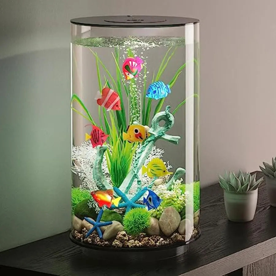 30 Pieces Artificial Aquarium Fish Tank Decorations Orments Plastic Lifelike Floating Fake Fish Mult Beta Decor Accessories for