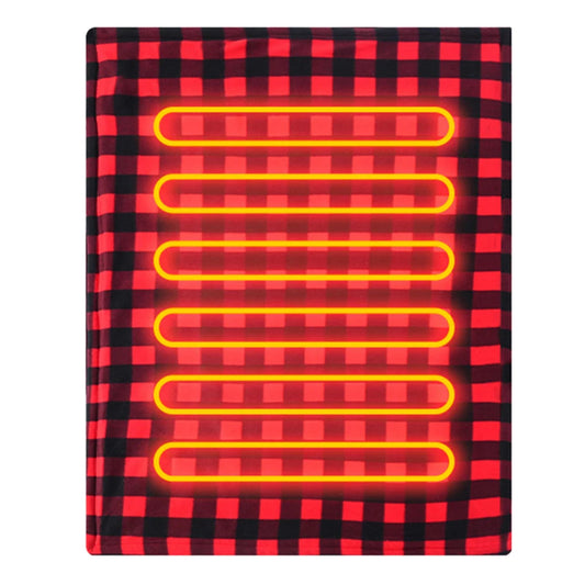 Car Electric Heated Blanket Body Warmer Blanket 9 Adjustable Temperature 12V Soft Heating Mat Auto-off for Car Camping