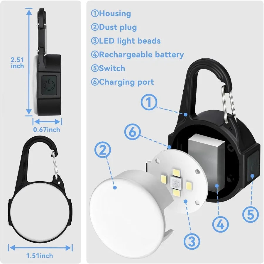4 Modes Night Walking Lights IP68 Waterproof Collar Light for Nighttime Hiapacity Rechargeable Dog Light with 2 USB C Cables 2