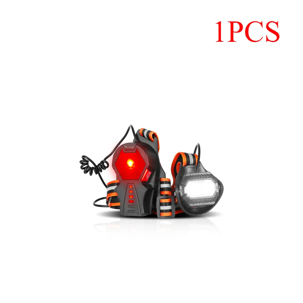 WEST BIKING Portable Sport Running Chest Lamp 3 Gear for Cycling Fishing Hiking Camping Multifunctional Night Running Flashlight