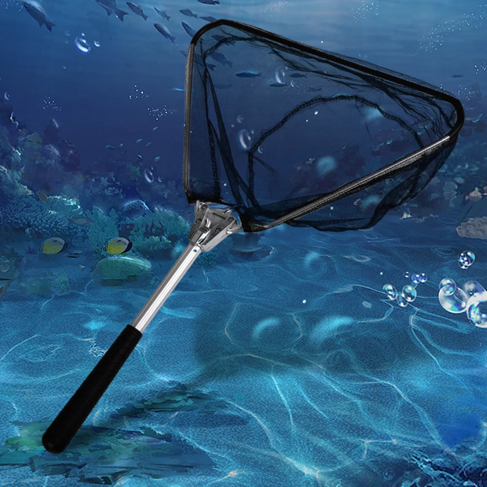Folding Fishing Landing Net Aluminium Alloy Fishing Net Fly Fishing Net for Carp Fishing Catching Releasing