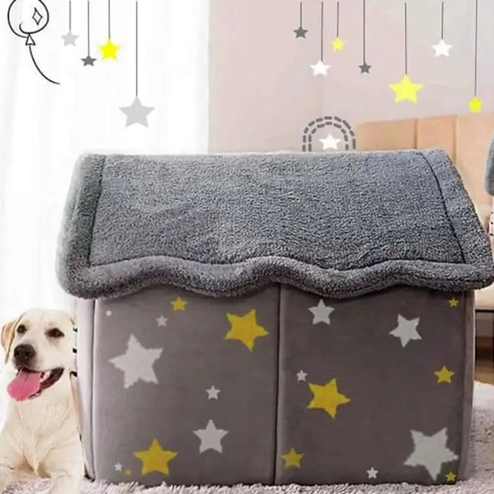 Foldable Memory Sponge Plush Pet House Kennel Bed Mat Custom Name Warm Winter Cat Nest