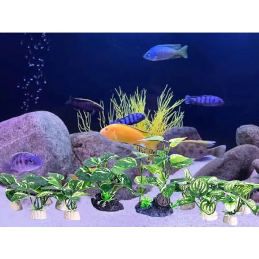 Silk Aquarium Plants 12 Pack Betta Fish Tank Accessories for Aquarium Decoration and Pet Hiding