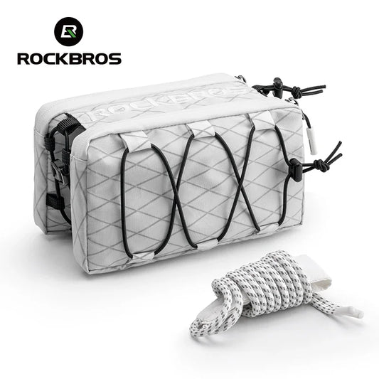ROCKBROS Bicycle Bag Cycling Top Front Tube Frame Bag Easy Install 1L Large Capacity Storage Bike Bag MTB Road Cycling Accessory