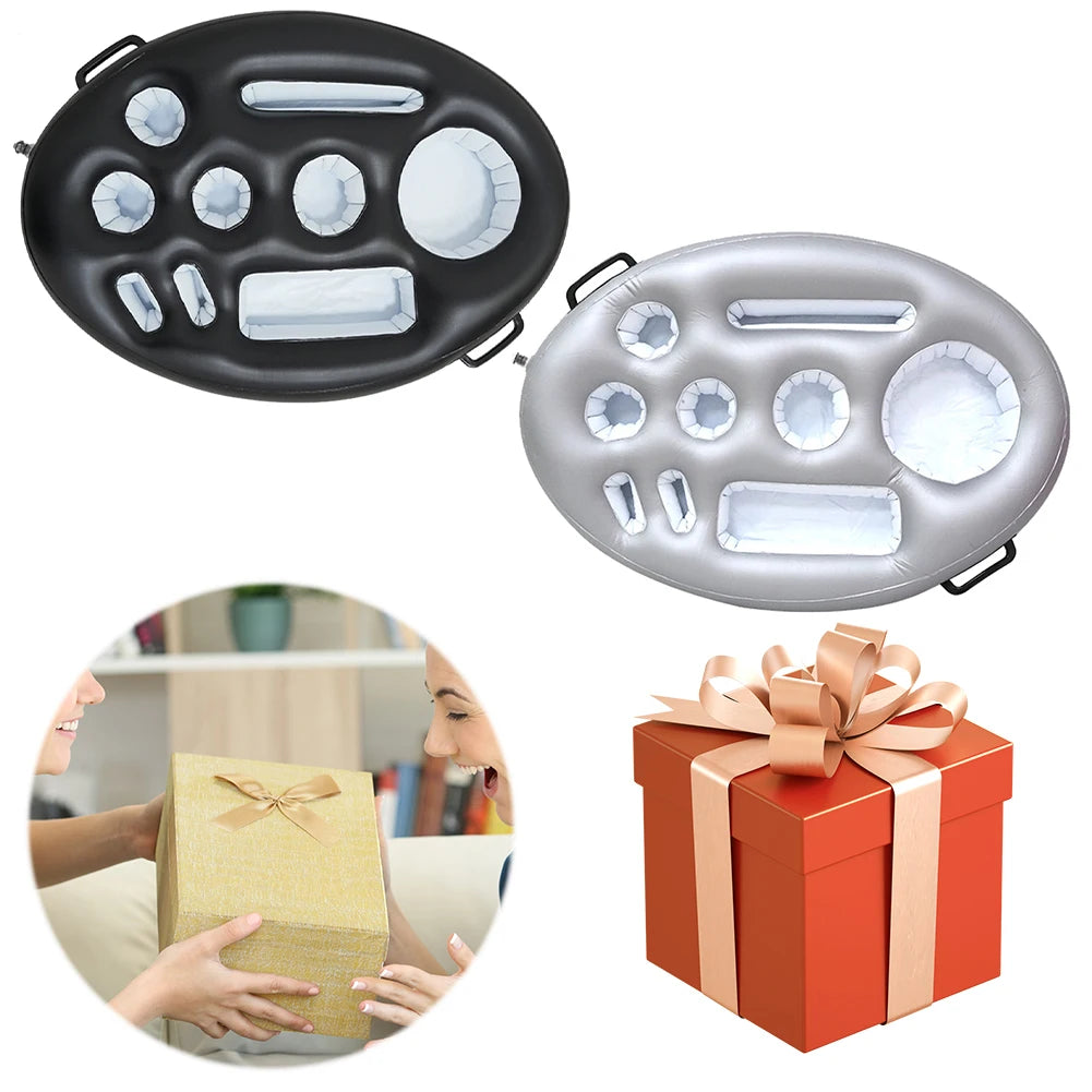 Inflatable Drinks Holder Pool Beer Drinks Holder Multifunctional Floating Cup Holder Drinks Cooler Tray for Beach Time Spa