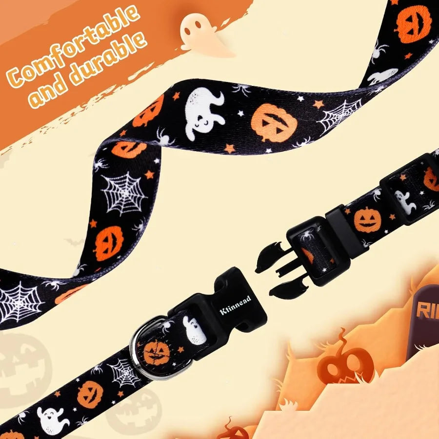 Halloween Dog Collars November 1st All Saints Dog Collar Holiday Pet Collar Pet Gift Dog Collar with Cute Pendant for Small Med