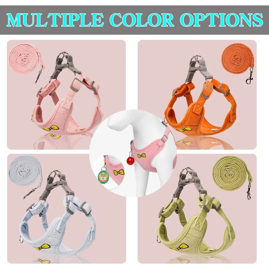 No Pull Dog Harness with Leash Pet Soft Vest Harness and Leash Set Dog Cat No Choke Escape Proof Harness Reflective Step in Har