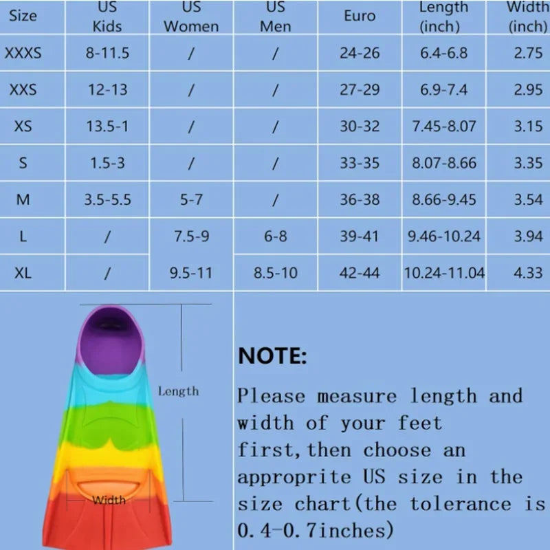 Comfortable Silicone Swim Fins Kids &Adults-Suitable Size for Beginners in Swimming,Diving-Ideal for Training Water Activities