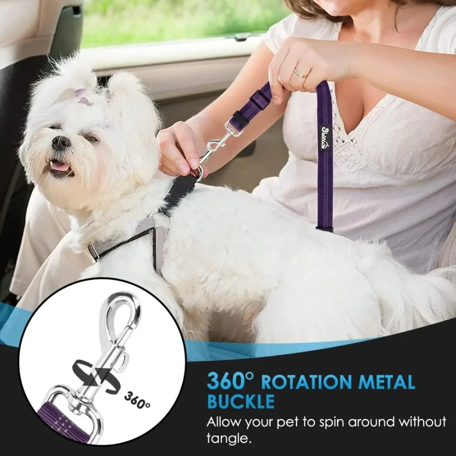 Dog Safety Vest Harness with Seatbelt Seat Belt Adjustable Pet Harnesses Double Breathable Mesh Fabric with Car Vehicle Connect