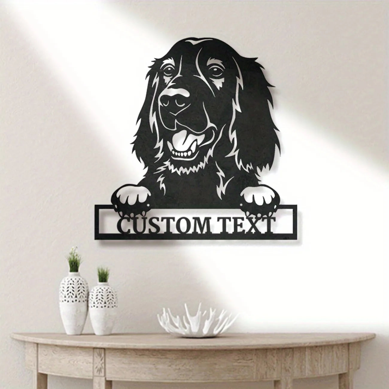 Custom Irish Setter Dog Metal Wall Art - Charming Design, Personalized Name Sign for Pet Enthusiasts.