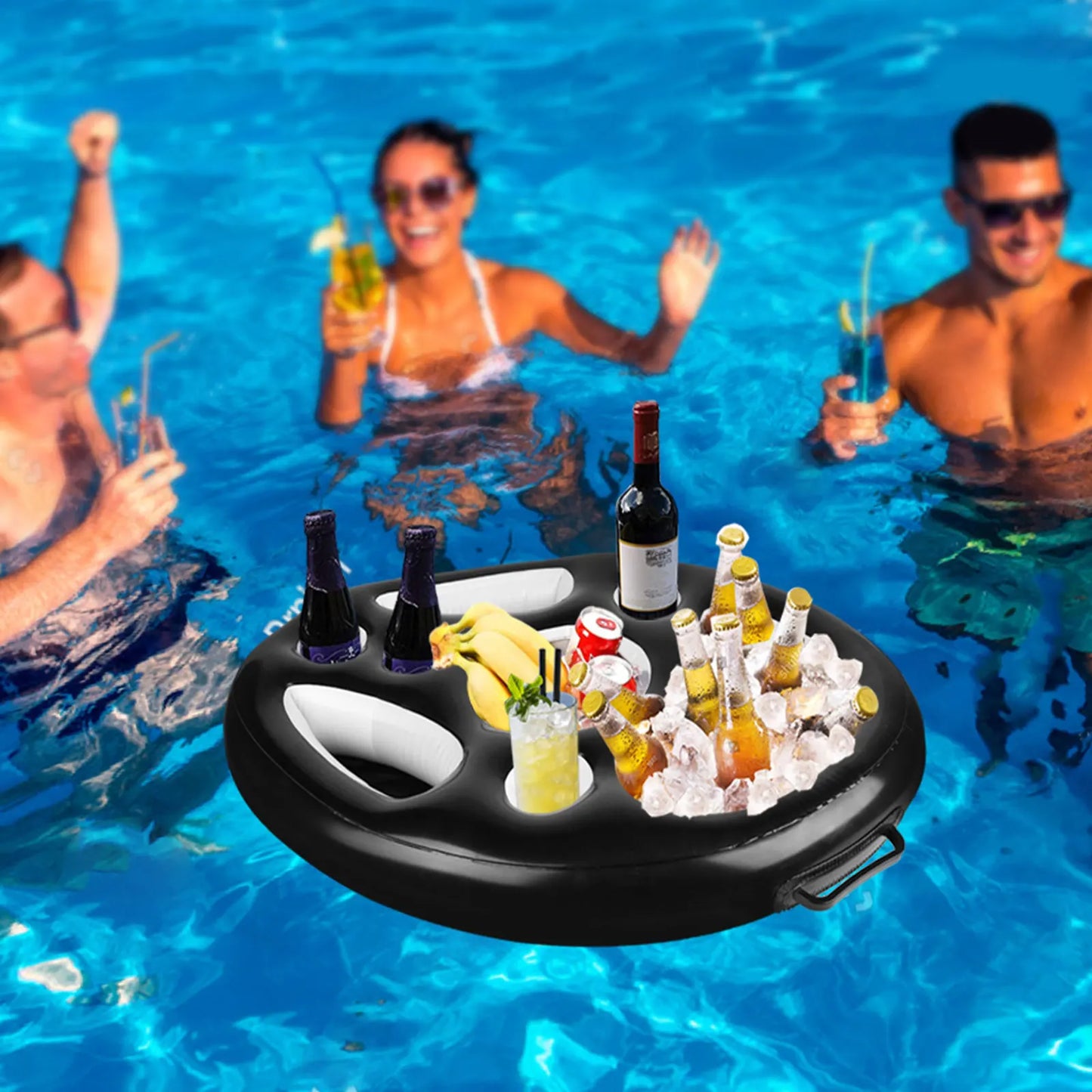 Floating Drinks Holder - Pool Drinks Stand Floats Floating Bar Pool Accessories