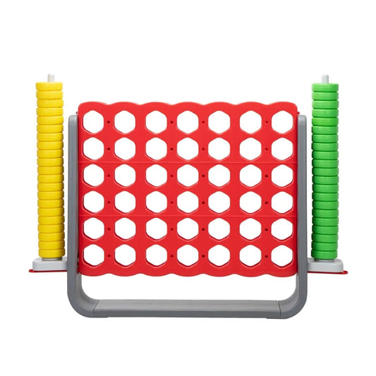 Jumbo 4toScore Game Set; Giant Connect 4 with 42 Rings; Indoor Outdoor Game Set for and Adults