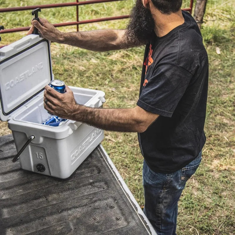 Coastland Bay Series Cooler Premium Insulated Rotomolded Cooler, Small Ice Chest for Tight Spaces, Soccer Games, & Tailgates
