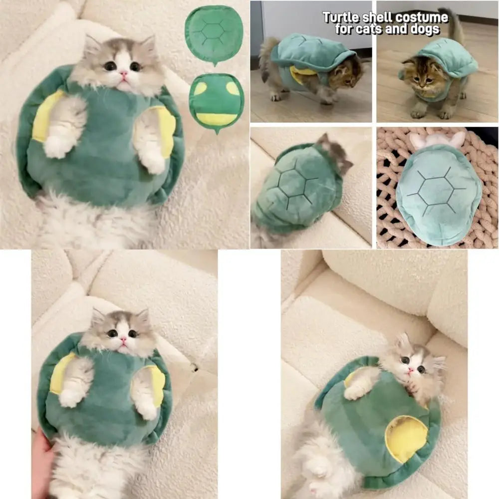 Cute Cat Costumes Turtle Shell Kawaii Kitten Clothes Dog Puppy Vest Pet Apparel (Small,Turtle Shell)