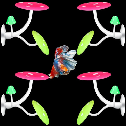 4 Pieces Betta Fish Tank Accessories Betta Leaf Hammock Pad Simulating The tural Habitat for Tank Aquarium Spawning Grounds Bre