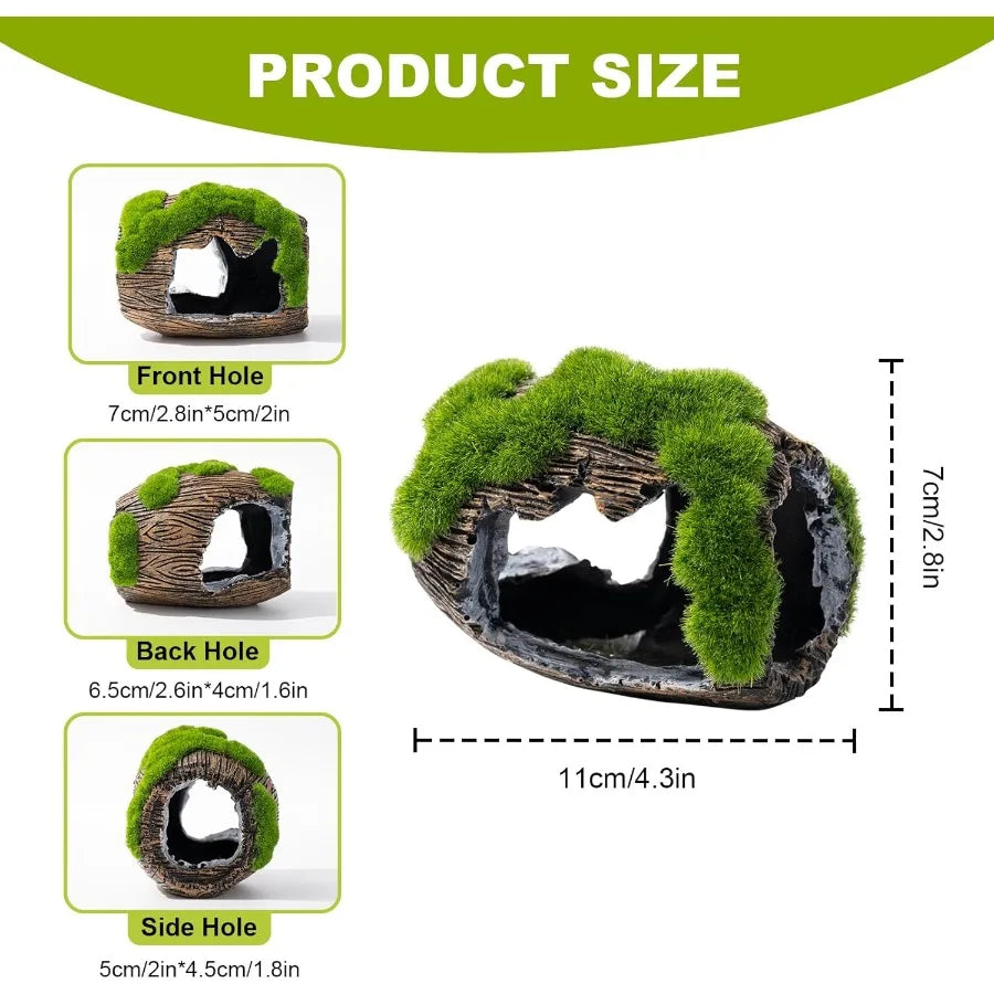 Betta Broken Barrel Decor Fish Tank Accessories Resin Fish Hide Cave Aquarium Decoration Fish Tank Toys Hole Accessories Large