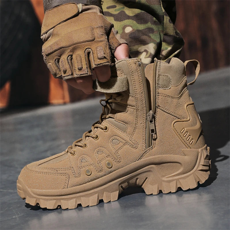Hot Selling Men's Hiking Boots With Breathable And Non Slip Midsection, Warm Outdoor Hiking Shoes, Alum Fishing Shoes, Work Shoe