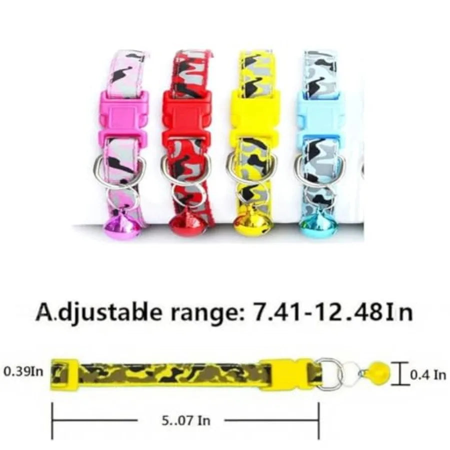 Persolized Camo Dog CollarsAdjtable Lightweight Nylon Pet Collars QuickRelease Buckle Perfect for for Small Dogs Puppies Cats 4