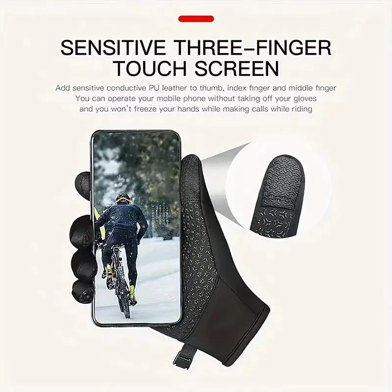 Touchscreen Warm Gloves for Women And Men Waterproof Windproof Non-Slip Winter Cycling Driving Motorcycle Ski Gloves