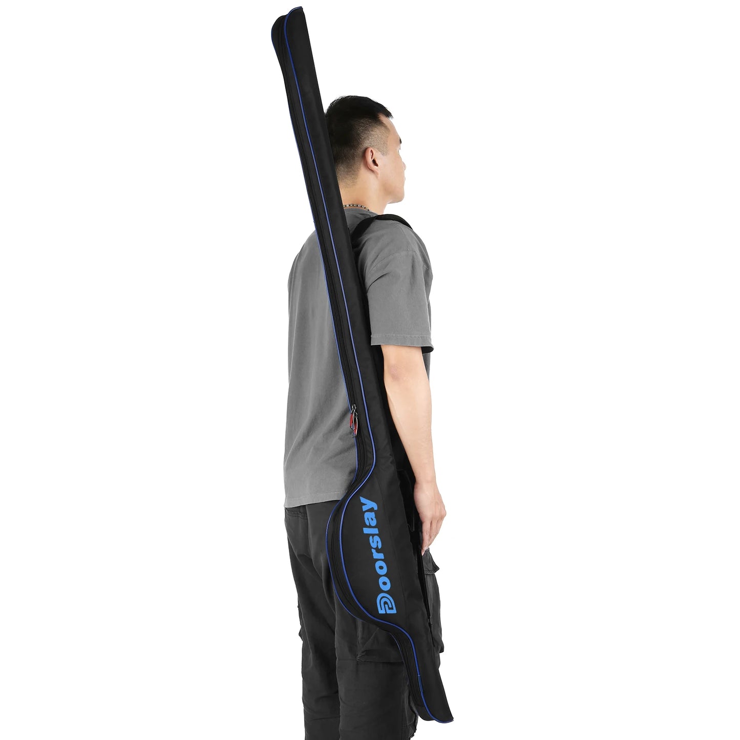fishing pole bag 63 Inch Fishing Pole Bag Portable Fishing Rod Case Folding Fishing Pole Holder Fishing Tackle Organizer Bag