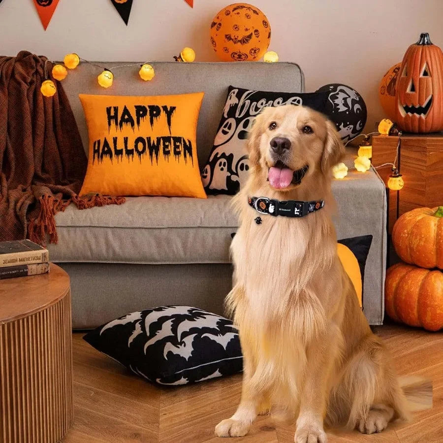 Halloween Dog Collars November 1st All Saints Dog Collar Holiday Pet Collar Pet Gift Dog Collar with Cute Pendant for Small Med