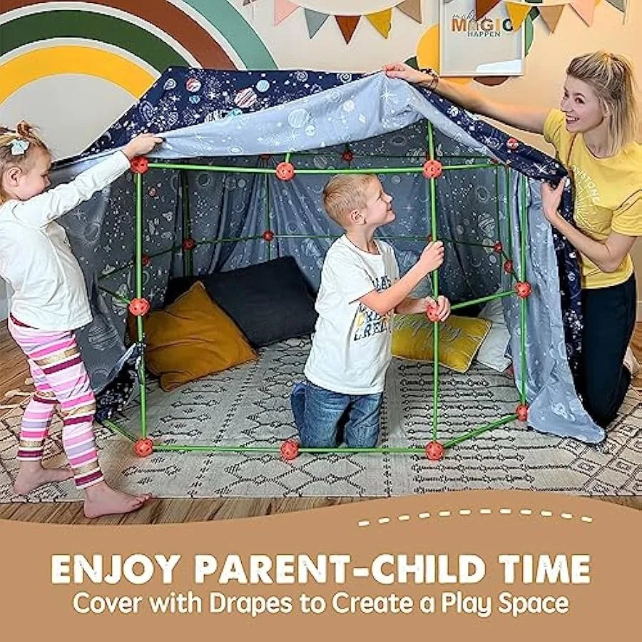 Tiny Land Fort Building Kit Creative Fort Indoor Outdoor for 56 7 8 Years Old Boys and Girls STEM Building Toys with Storage Ba