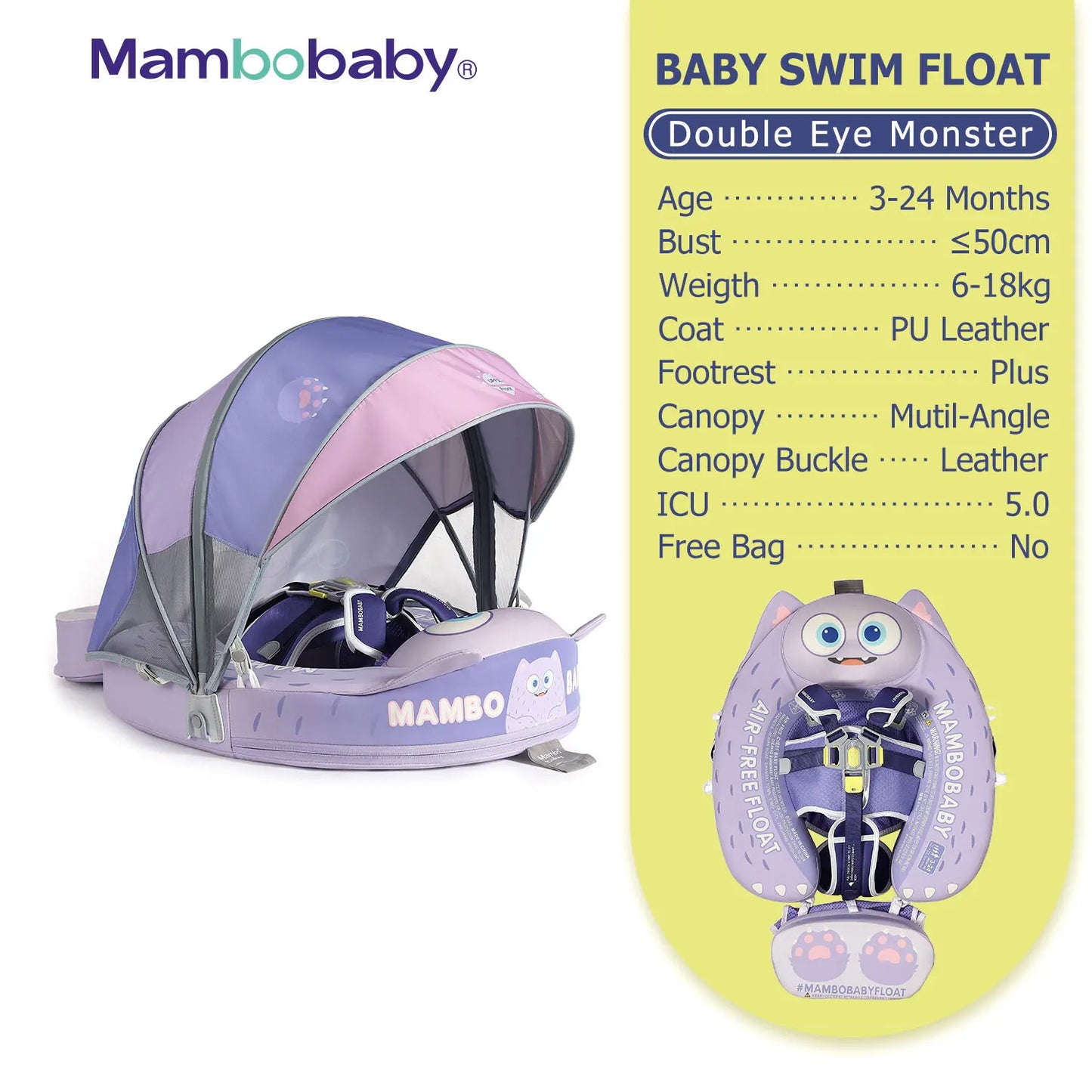 Mambobaby Baby Pool Float Vip 5 Dropshipping Blackproof Pool Mat For Infant Non-Inflatable Natation Buoy With Parasol Beach Toys