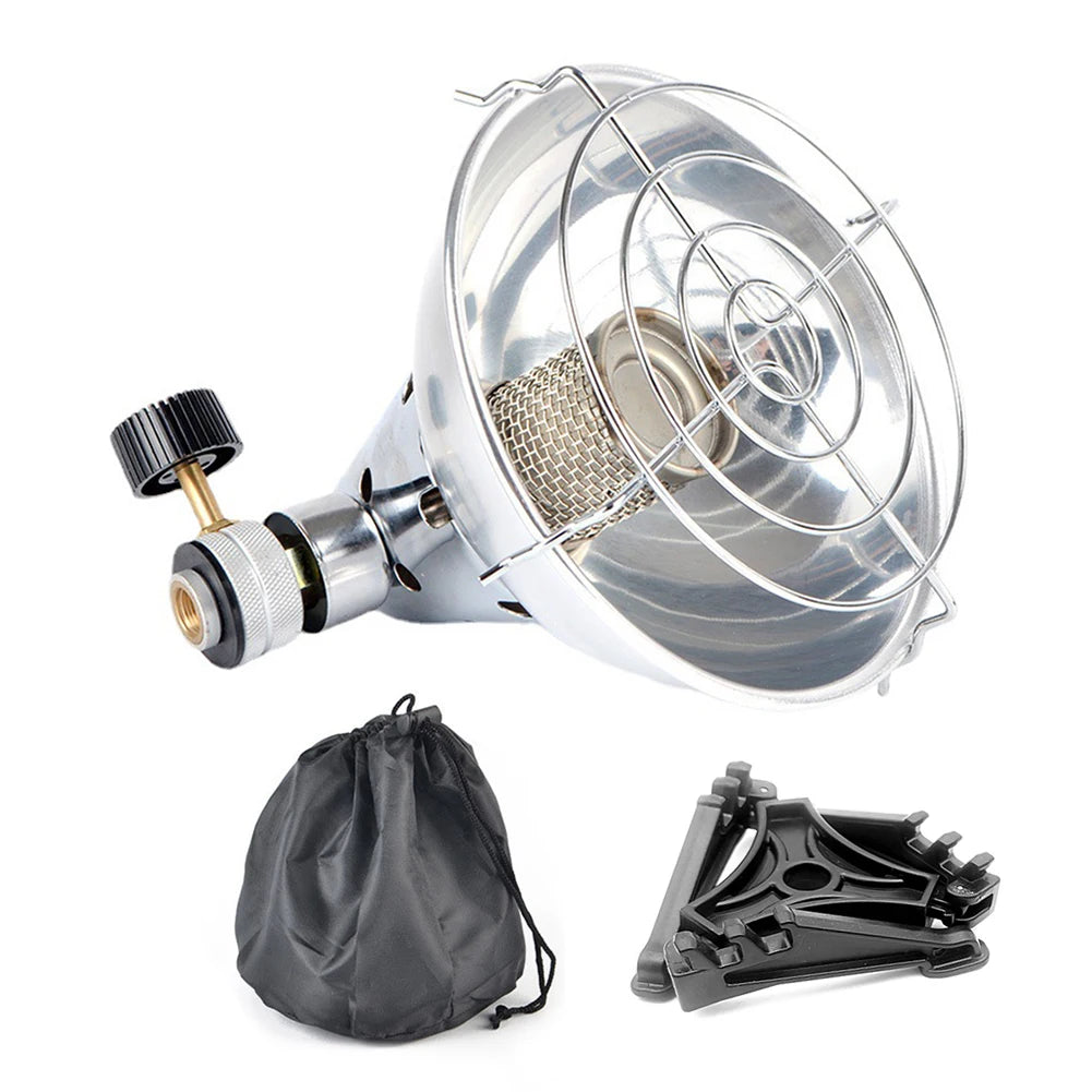 Stainless Steel Mini Gas Heater Portable Heating Stove Warmer for Camping Hiking