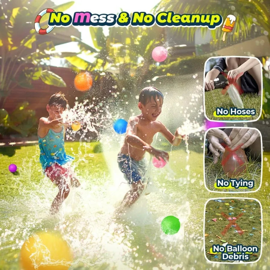 20Pcs Reusable Water Balloons Summer Water Toys Magnetic Water Ball for Outdoor Games Pool Toy Beach Toys for