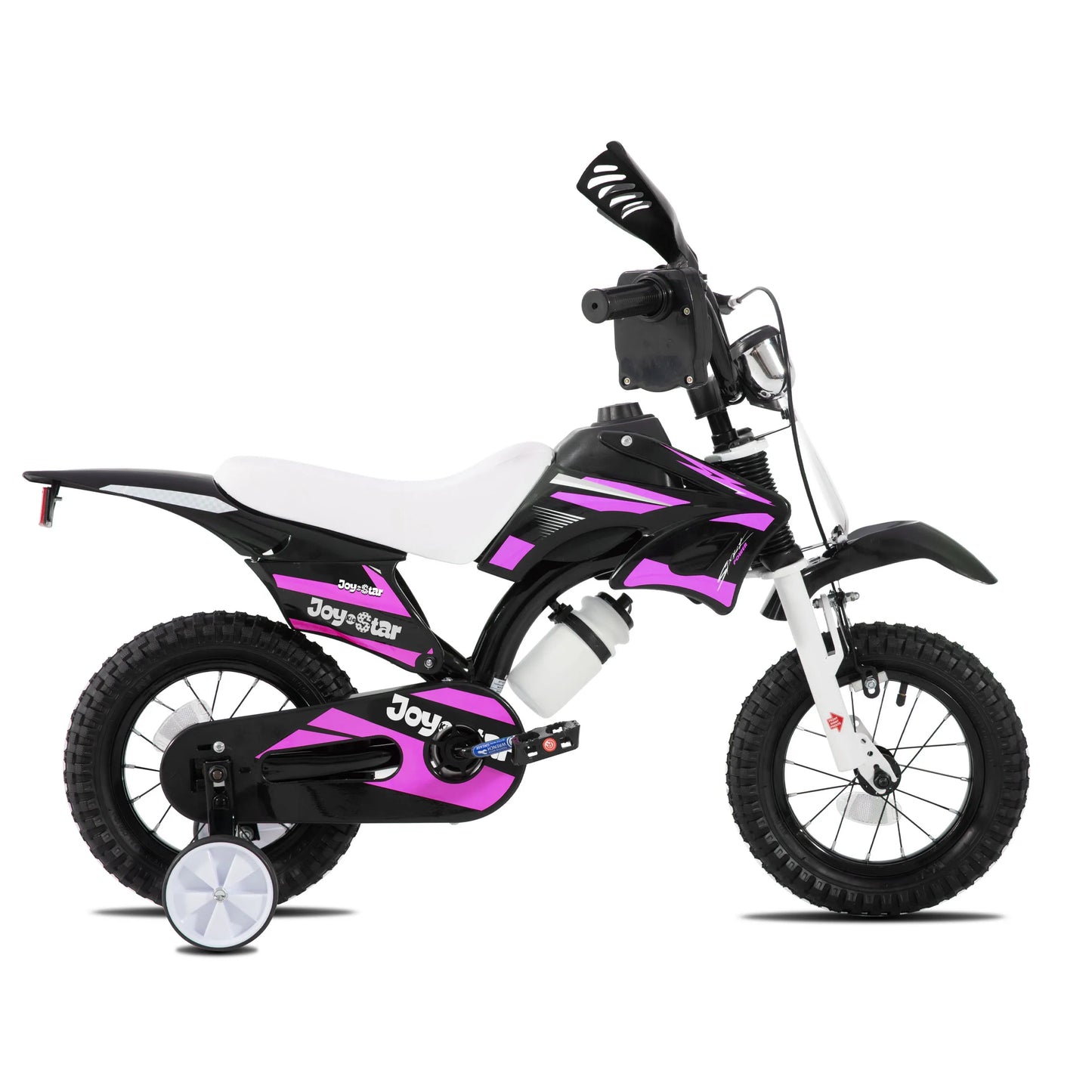 Joystar Motocross Style Kids Bike for Boys Girls Ages 3-7 Years, 12 16 Inch Children Bike with Training Wheels and Number Plate