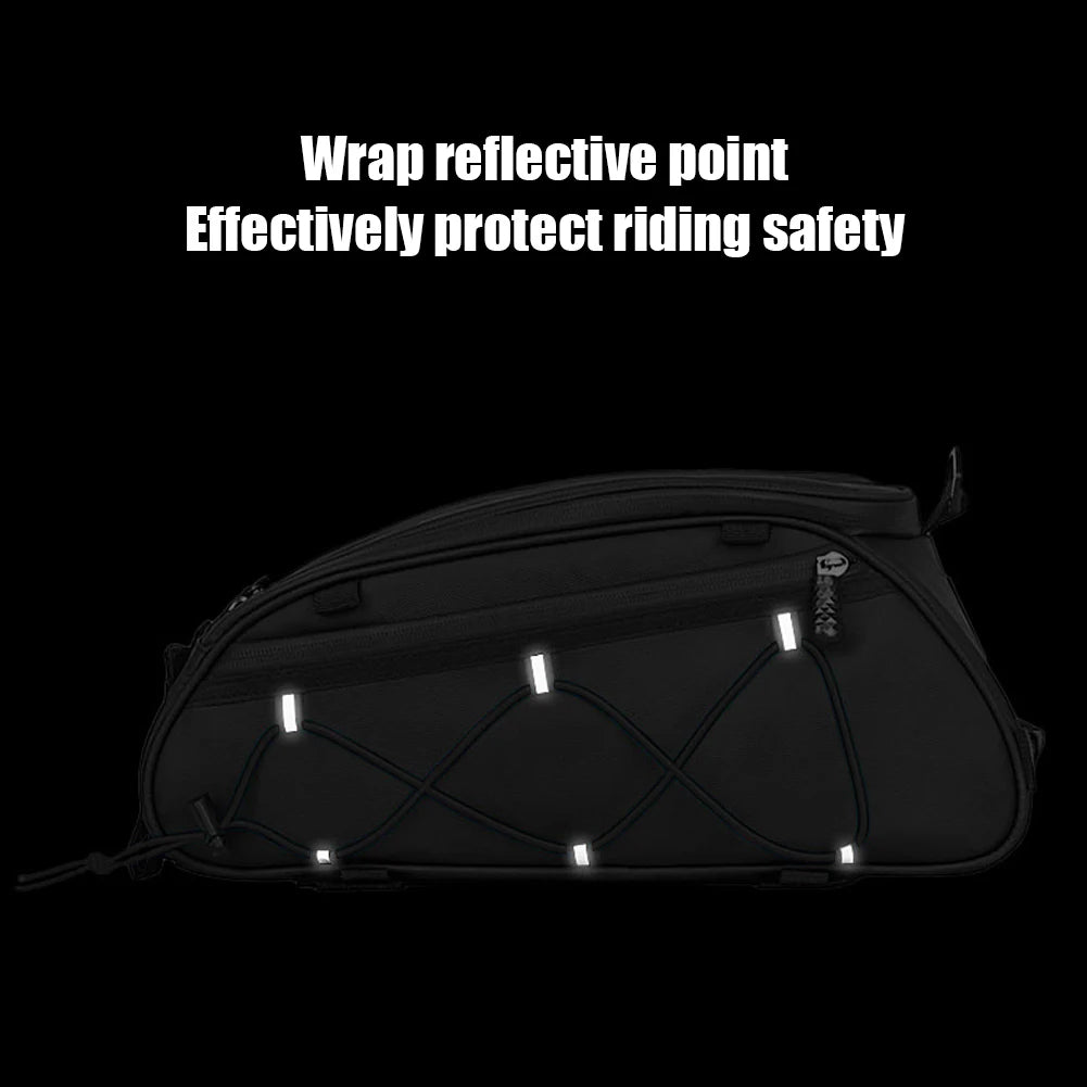 RZAHUAHU Bicycle Rear Seat Trunk Bag Waterproof Bike Luggage Pack Multiple Pockets Night Reflective Cycling Equipment