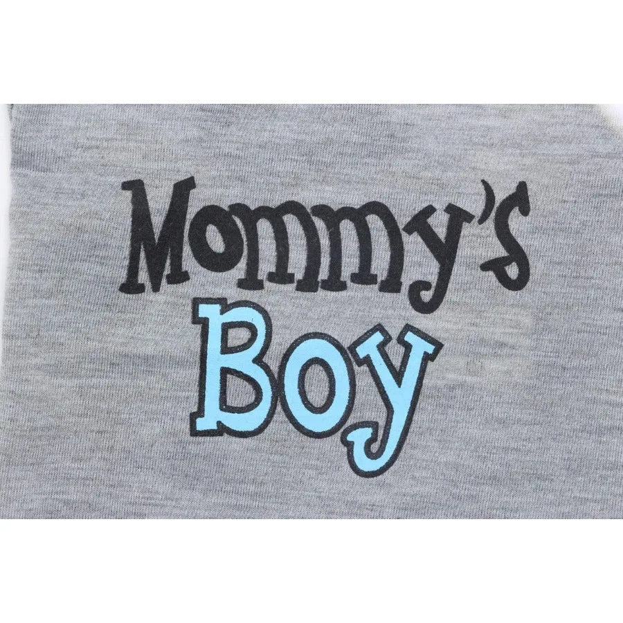 Mommy's Boy Gray Pet TShirt Vest Outfits Clothes for Female Male Dog Cat Rabbit