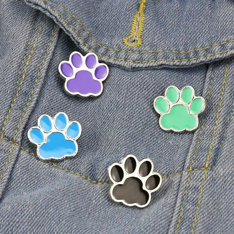 Jewelry Cat Claws Pin Bag Badges Brooches Button Footprints Gifts Accessories Dog Icon Clothes Paw Friends Enamel Shirts Metal