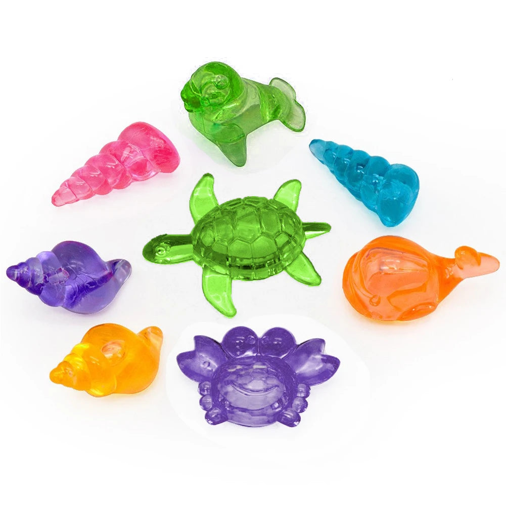 1setSummer Children Swimming Octopus Pool Diving Toys Water Sports Water Play Toys Diving Stick Gem Set Underwater Grabbing