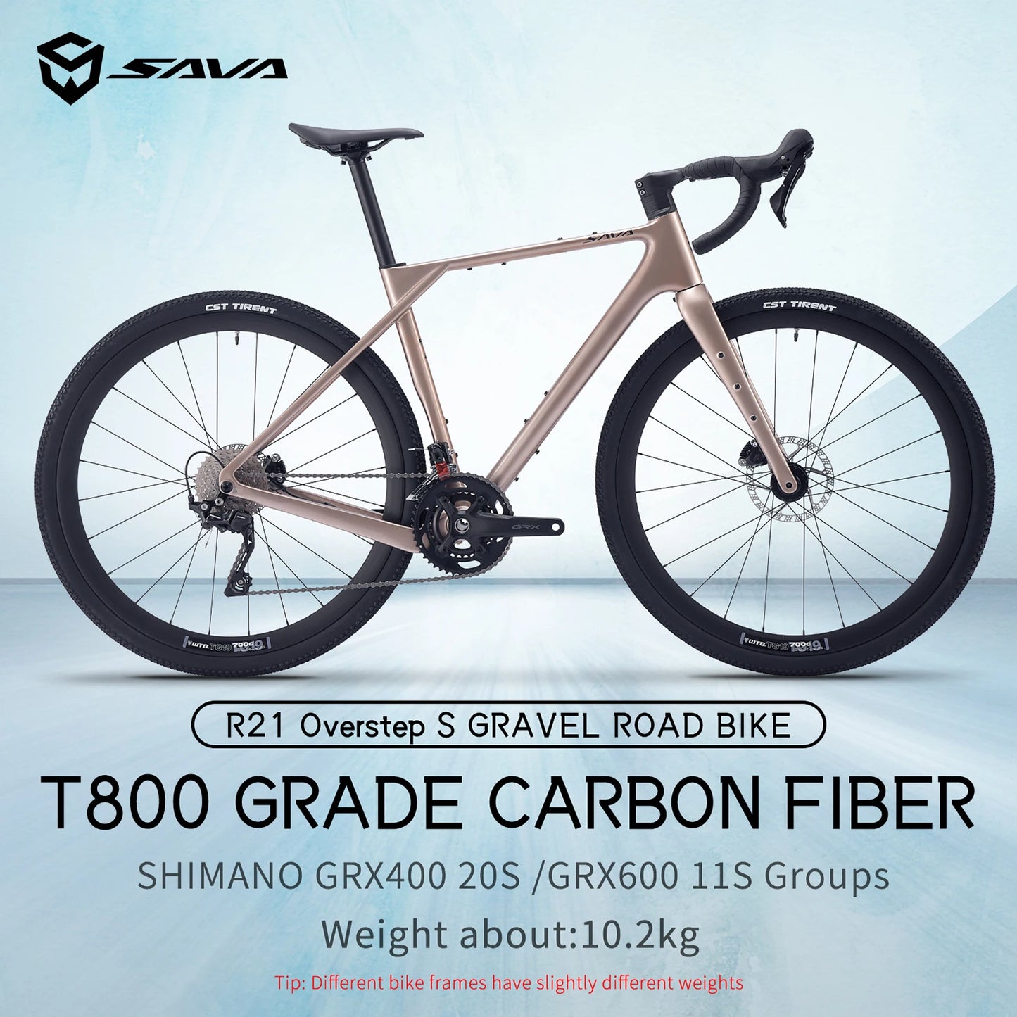 SAVA 2025 New R21 Gelaro S6/S4 Gravel Bike, All-Terrain Off-Road Bike, Carbon Fiber Frame and GRX 11/GRX 20Speed Gearset Bicycle