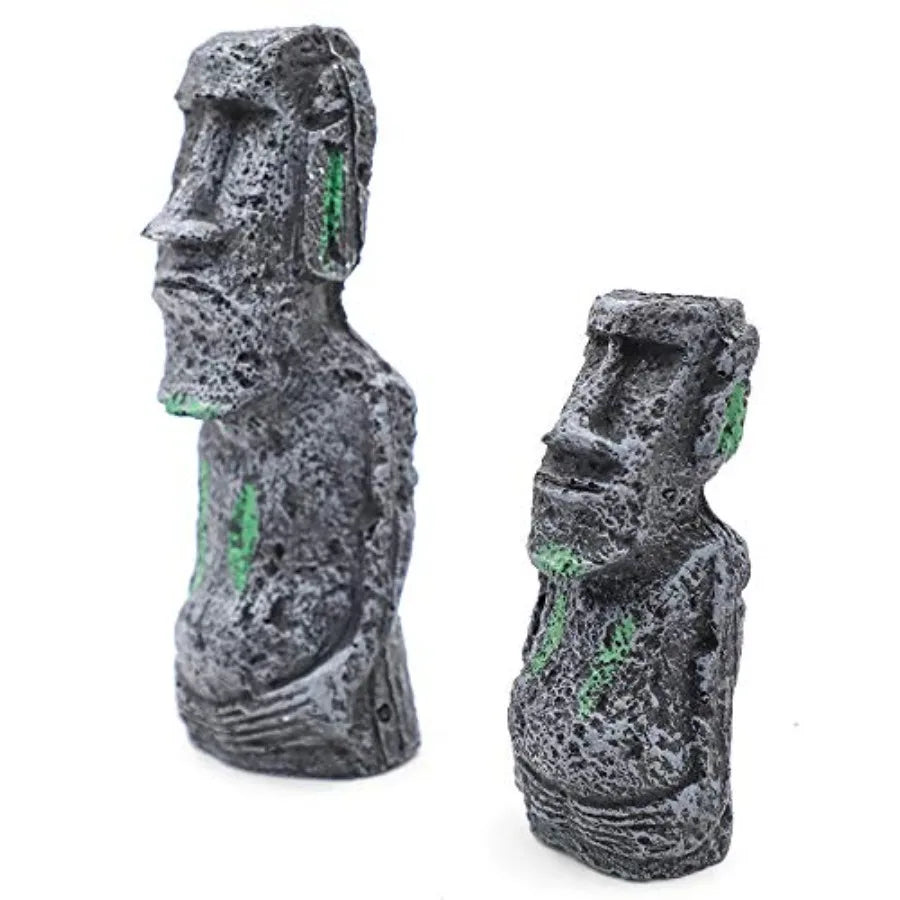 Ancient Easter Island Stone Head Aquarium Orment Fish Tank Landscape Orment Decoration Accessories