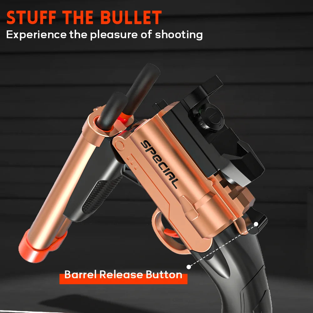 Toy Gun Soft Bullets,Rifle Short Double Barrel Shotgun Toys Foam Blasters with EVA Darts, Shooting Games Education Toy Model