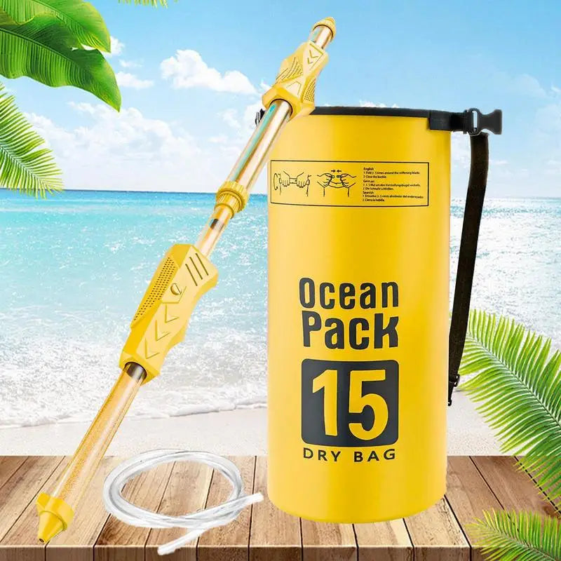 Backpack Water Soaker Large Backpack Water Spraying Soaker Toy Bathing Playing Interactive Hot Weather Pool Game for Multiple