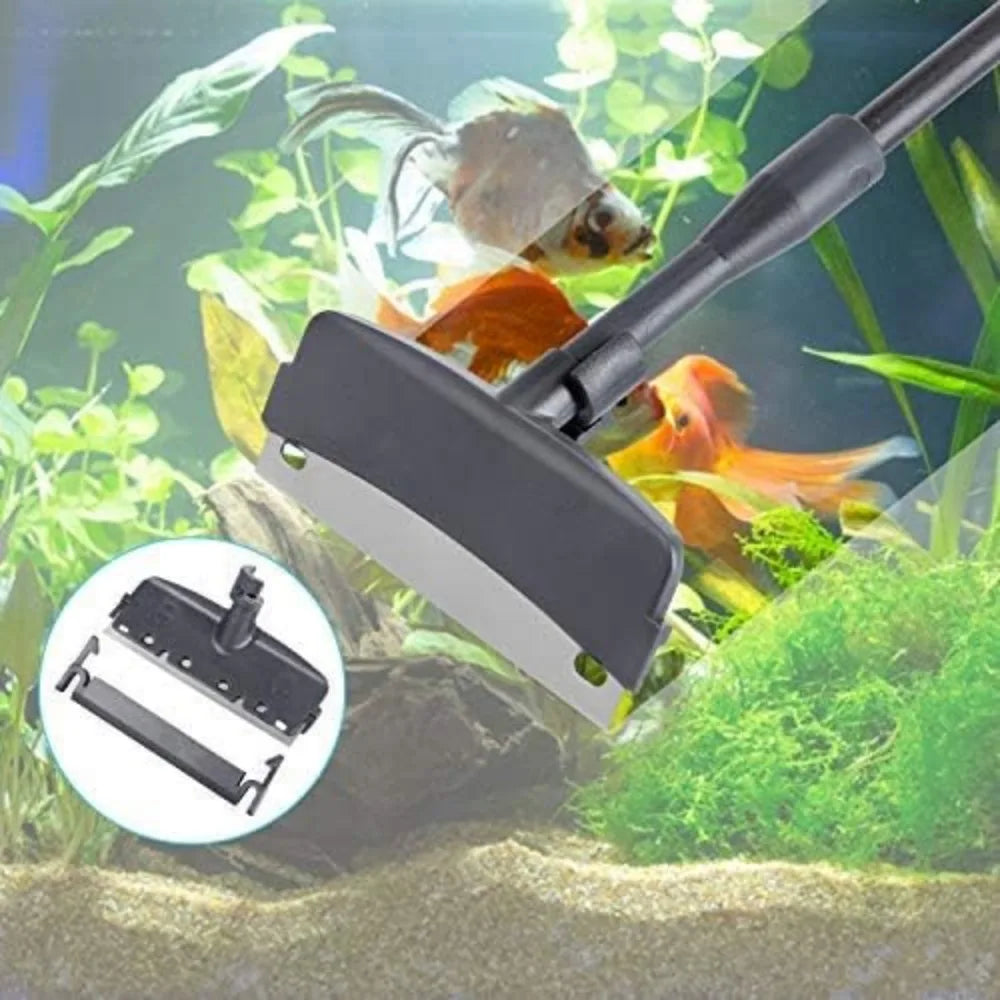 6IN1 Carbon Fiber Aquarium Cleaning Tools Long Handle Adjustable Length 20~36Inches Fish Tank Cleaner Kit Alage Scraper Scrubbe