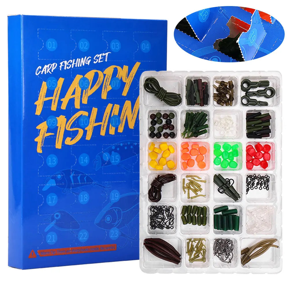 Carp Fishing Accessories Set with Hooks Corn Baits Swivels Tail Sleeves Carp Fishing Equipment Kit Fishing Gifts for Men
