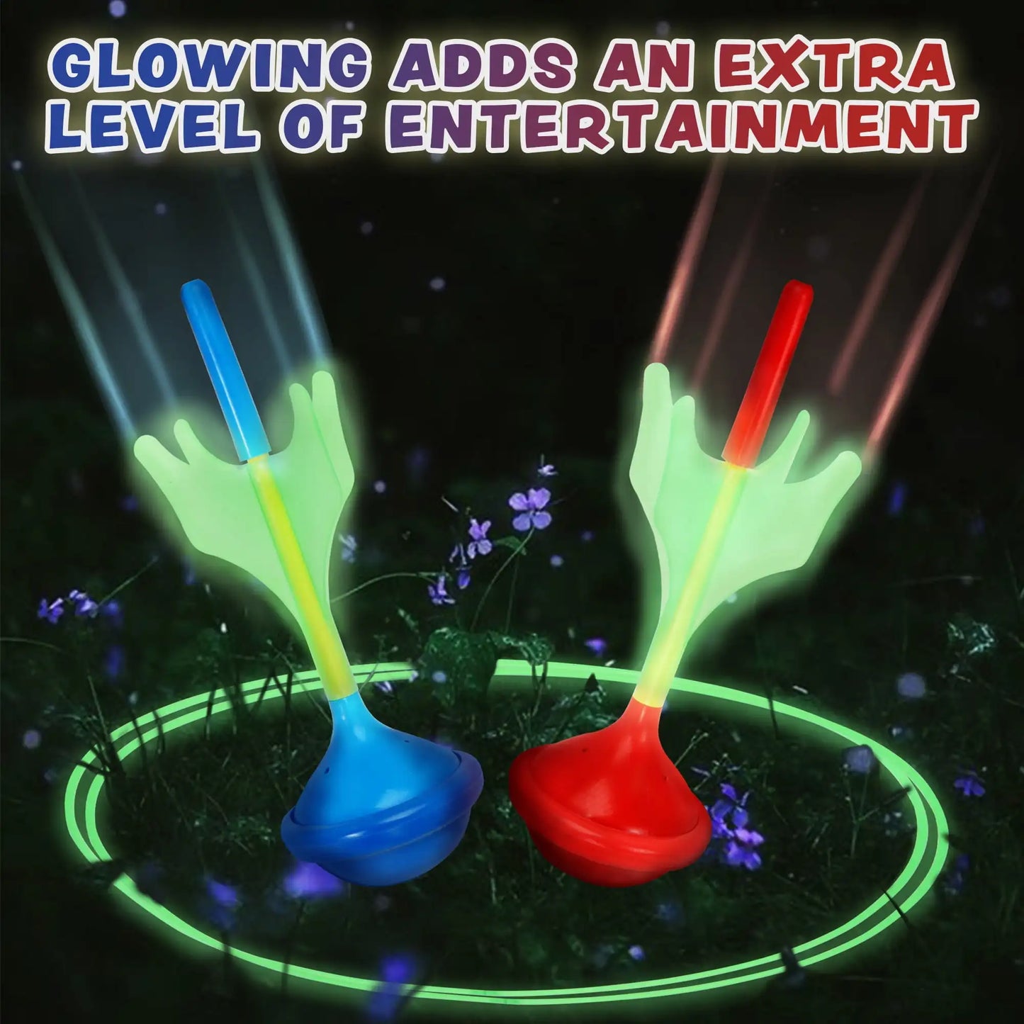 JOYFY 6Pcs Lawn Darts Games Set Glow in The Dark Yard Games for Kids Adults Family Camping Outdoor Sports