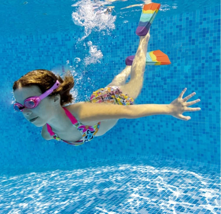 Comfortable Silicone Swim Fins Kids &Adults-Suitable Size for Beginners in Swimming,Diving-Ideal for Training Water Activities