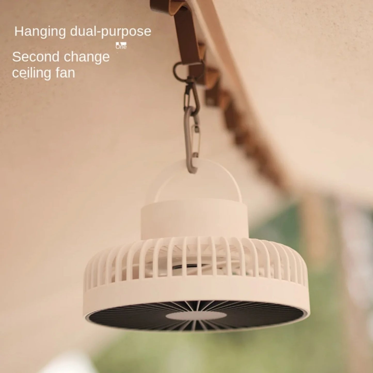Portable Camping Fan Rechargeable Multi Mini Fan USB Outdoor Camping Ceiling Fan Light Tripod Stand Desktop Fan