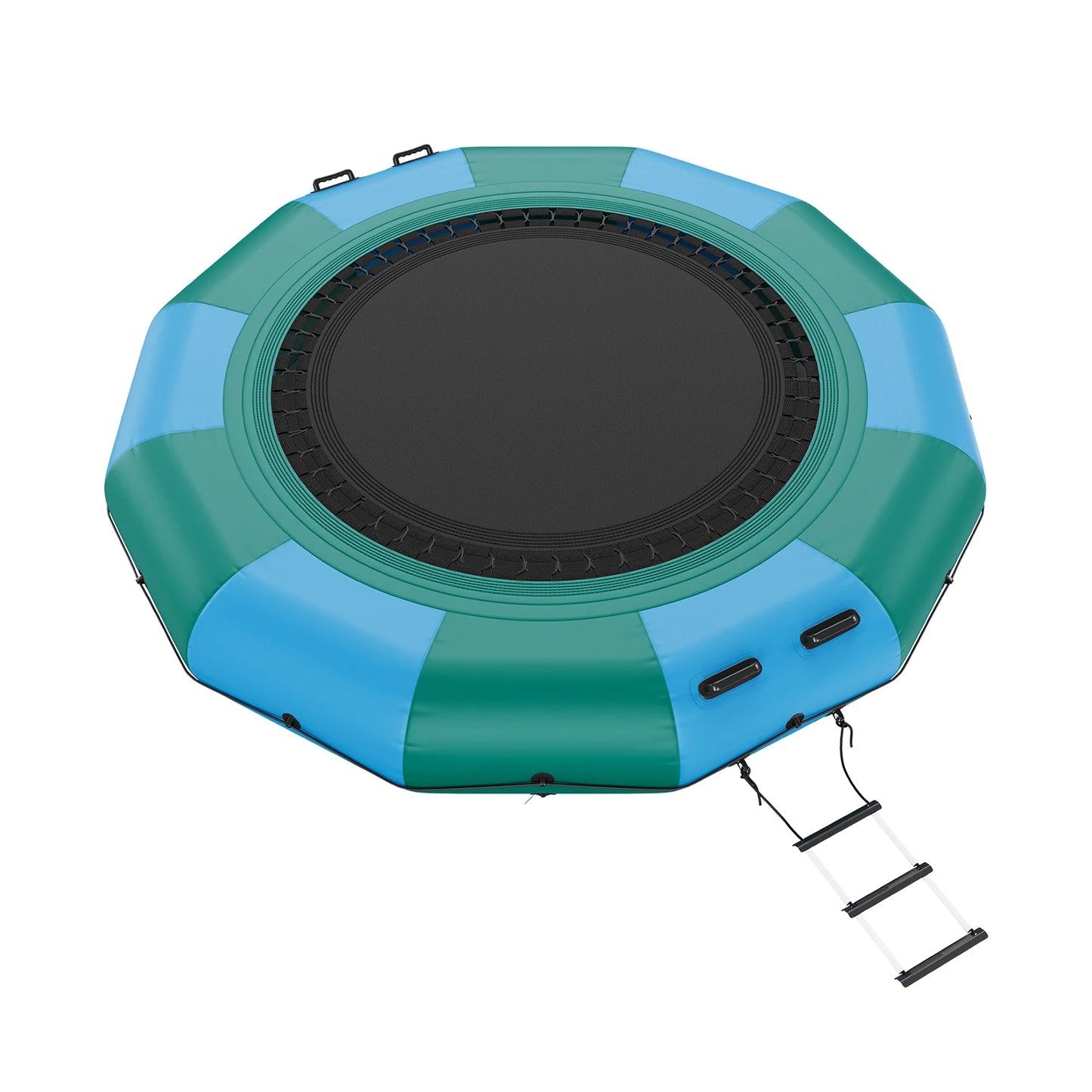 SucceBuy 12 ft Inflatable Water Bouncer Portable Bounce Swim Platform Kids Adults Floating Rebounder for Pool Lake Water Sports