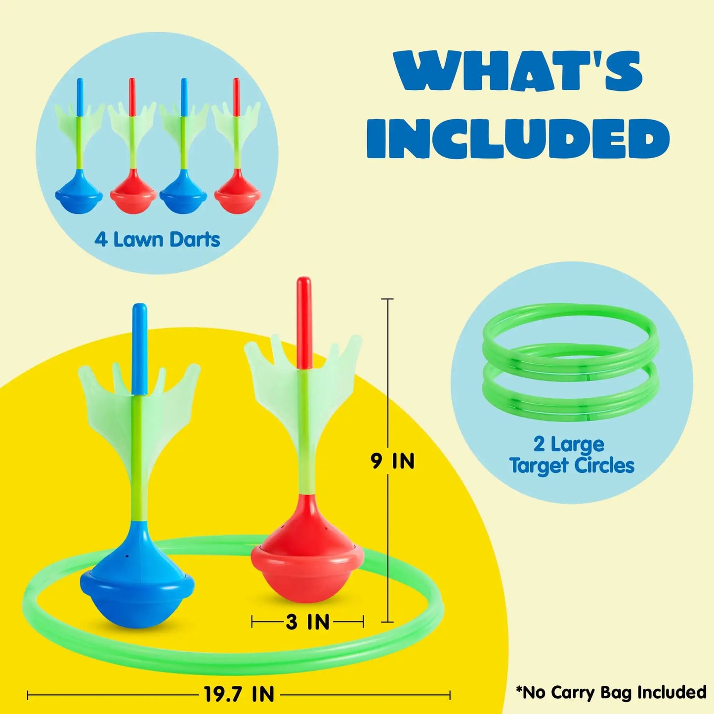 JOYFY 6Pcs Lawn Darts Games Set Glow in The Dark Yard Games for Kids Adults Family Camping Outdoor Sports