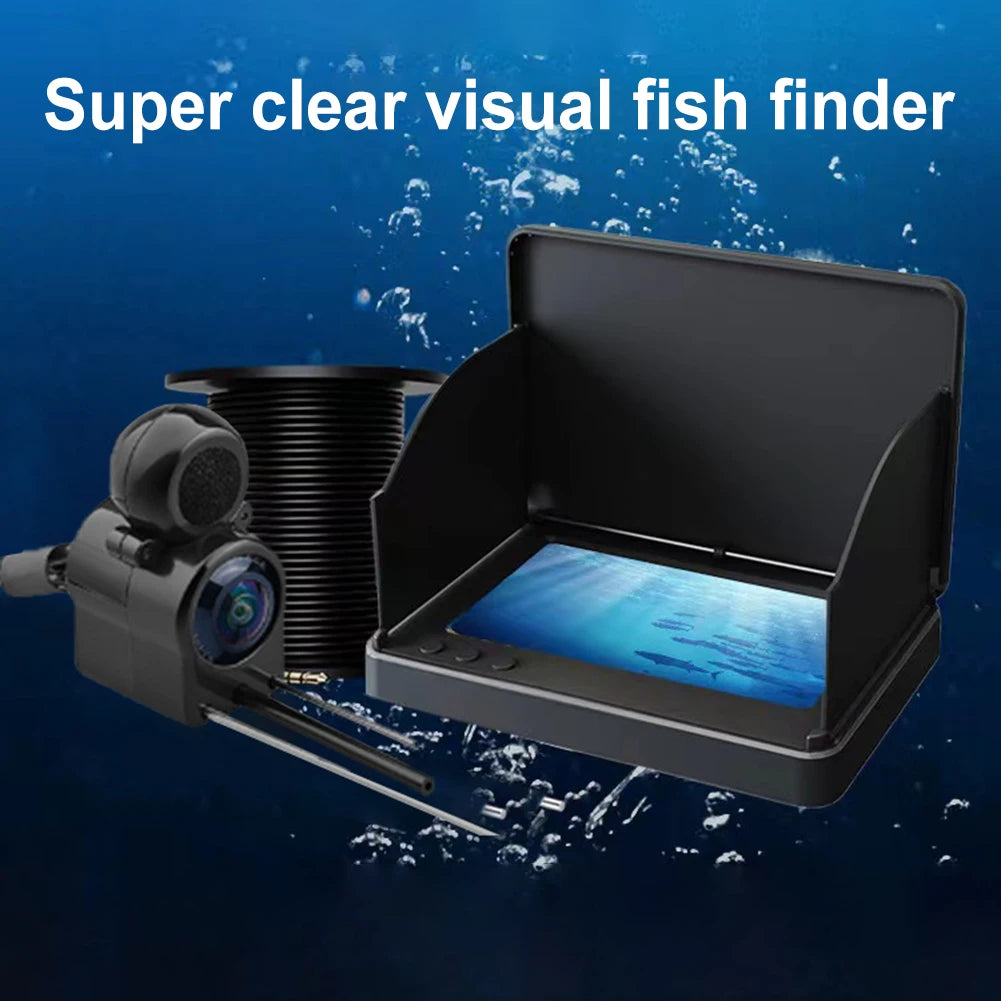 Underwater Fishing Camera 4.3 Inch IPS Monitor Ice Fishing Camera Night Vision Video Fish Cam Waterproof Fish Finder for ICE/Sea