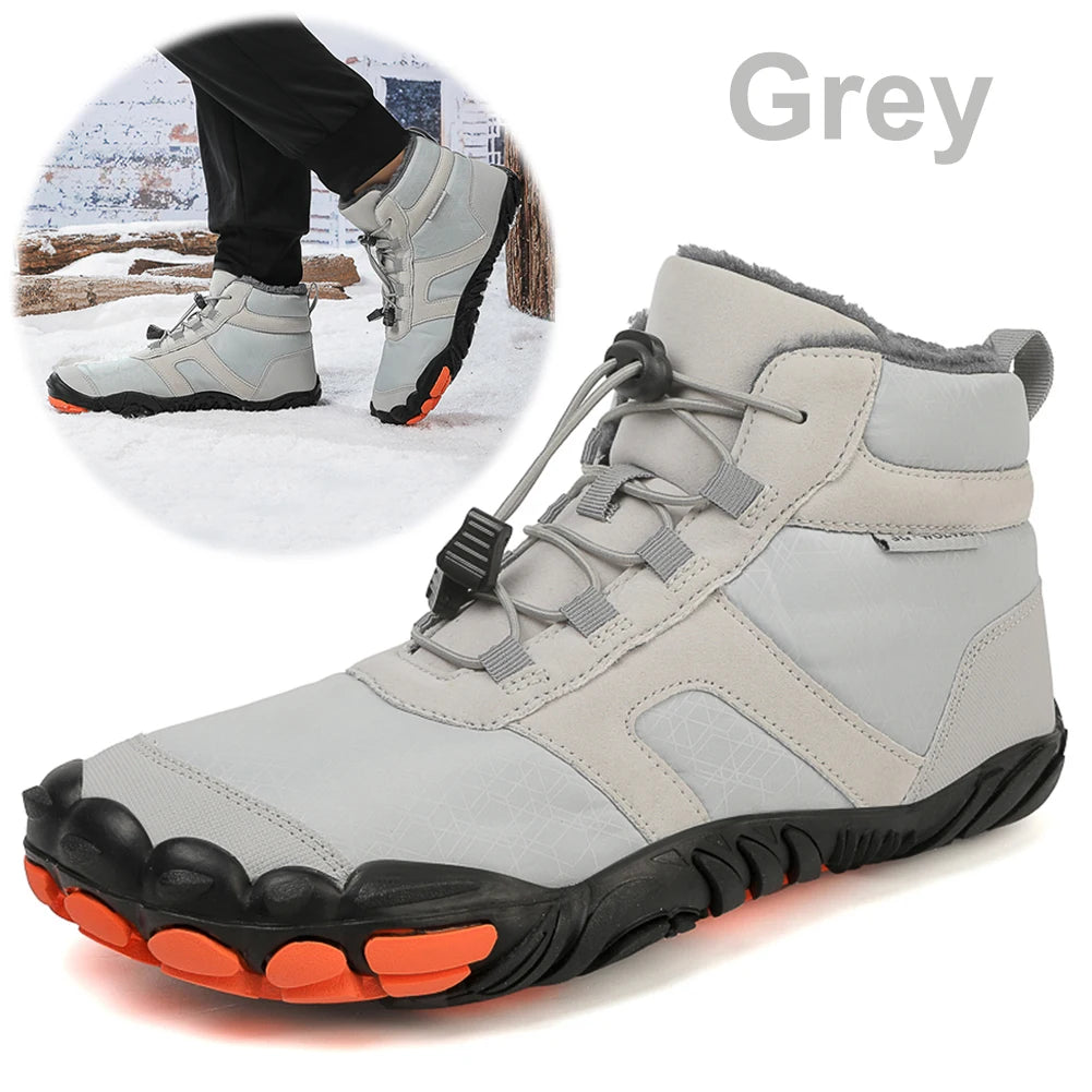 Winter Snow Boots Anti Slip Barefoot Hiking Shoes Lightweight Cold-Proof Trekking Shoes Barefoot Trainers for Outdoor Travel