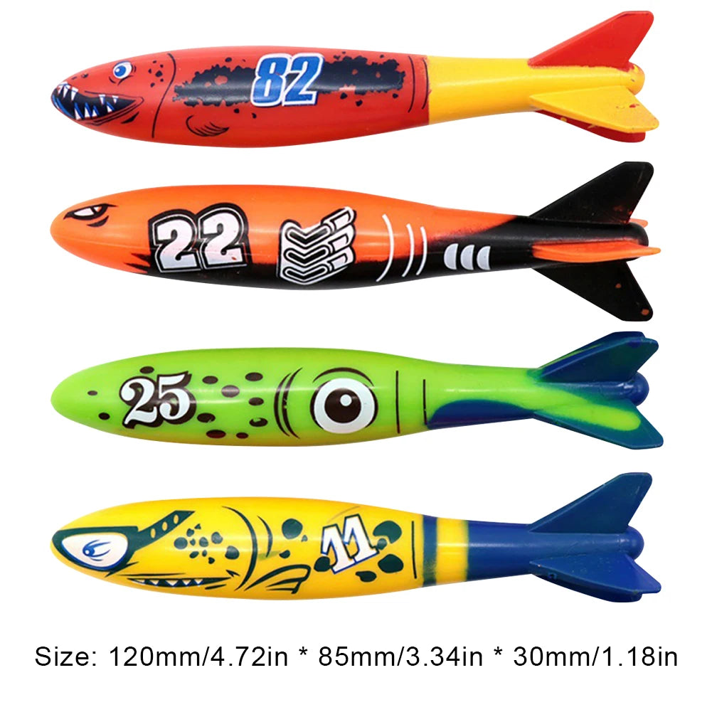 1setSummer Children Swimming Octopus Pool Diving Toys Water Sports Water Play Toys Diving Stick Gem Set Underwater Grabbing