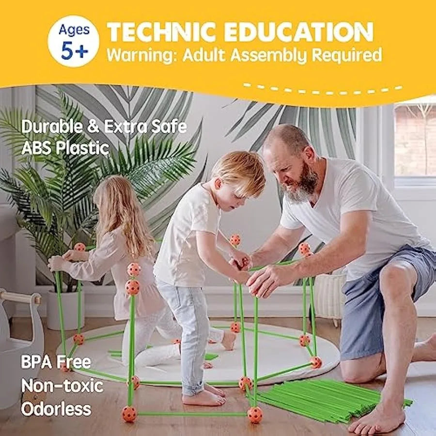 Tiny Land Fort Building Kit Creative Fort Indoor Outdoor for 56 7 8 Years Old Boys and Girls STEM Building Toys with Storage Ba