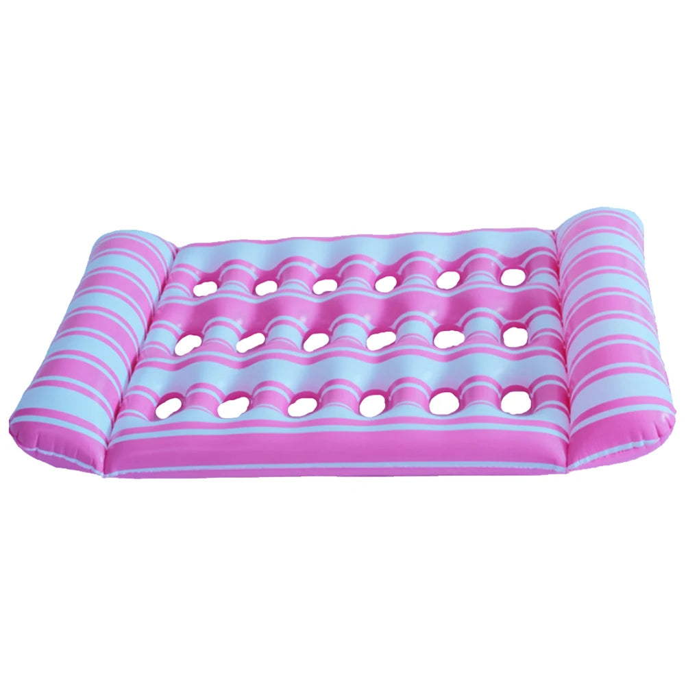 Inflatable Floating Bed Portable Floating Lounger Air Mattress Foldable Swimming Pool Air Mattress for Swimming Pool Party